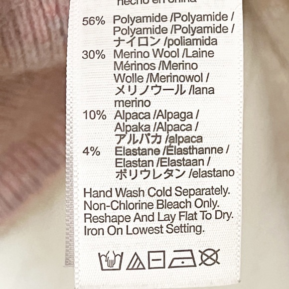 [Madewell] Alpaca Merino Wool Cotton Candy Pink Sweater Ribbed Chunky Size M - Picture 7 of 9